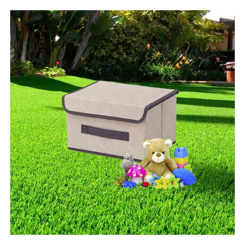 GENERICO - Pack4 Cajon Seguro para Orden de Tela de 25x19x16cm Beige