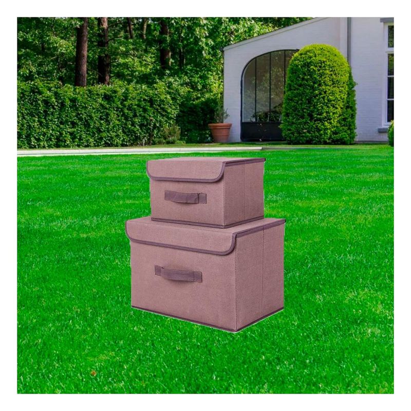 RYBIU IMPORT - Pack2 Caja Innovadora en Color Marron Y+Banderitas Adhesivas