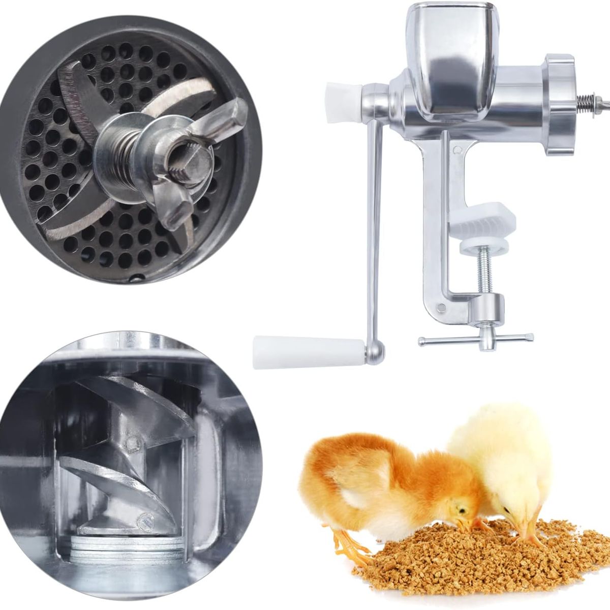 GENERICO - MÁQUINA PELETIZADORA MANUAL 6 DISCOS PELLET AVES MASCOTAS