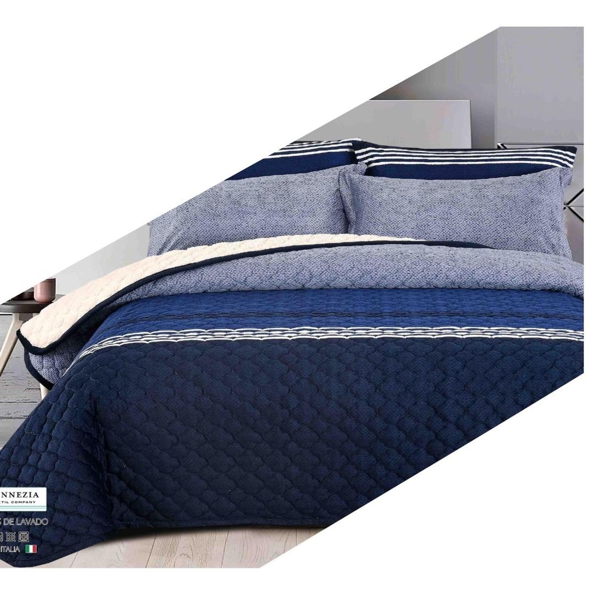 VENEZIA - CUBRECAMA VICENZA CON CARNERO DE 2 PLAZAS