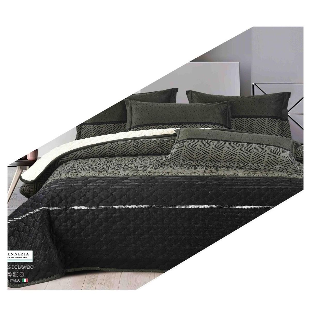 VENEZIA - CUBRECAMA VICENZA CON CARNERO DE 2 PLAZAS