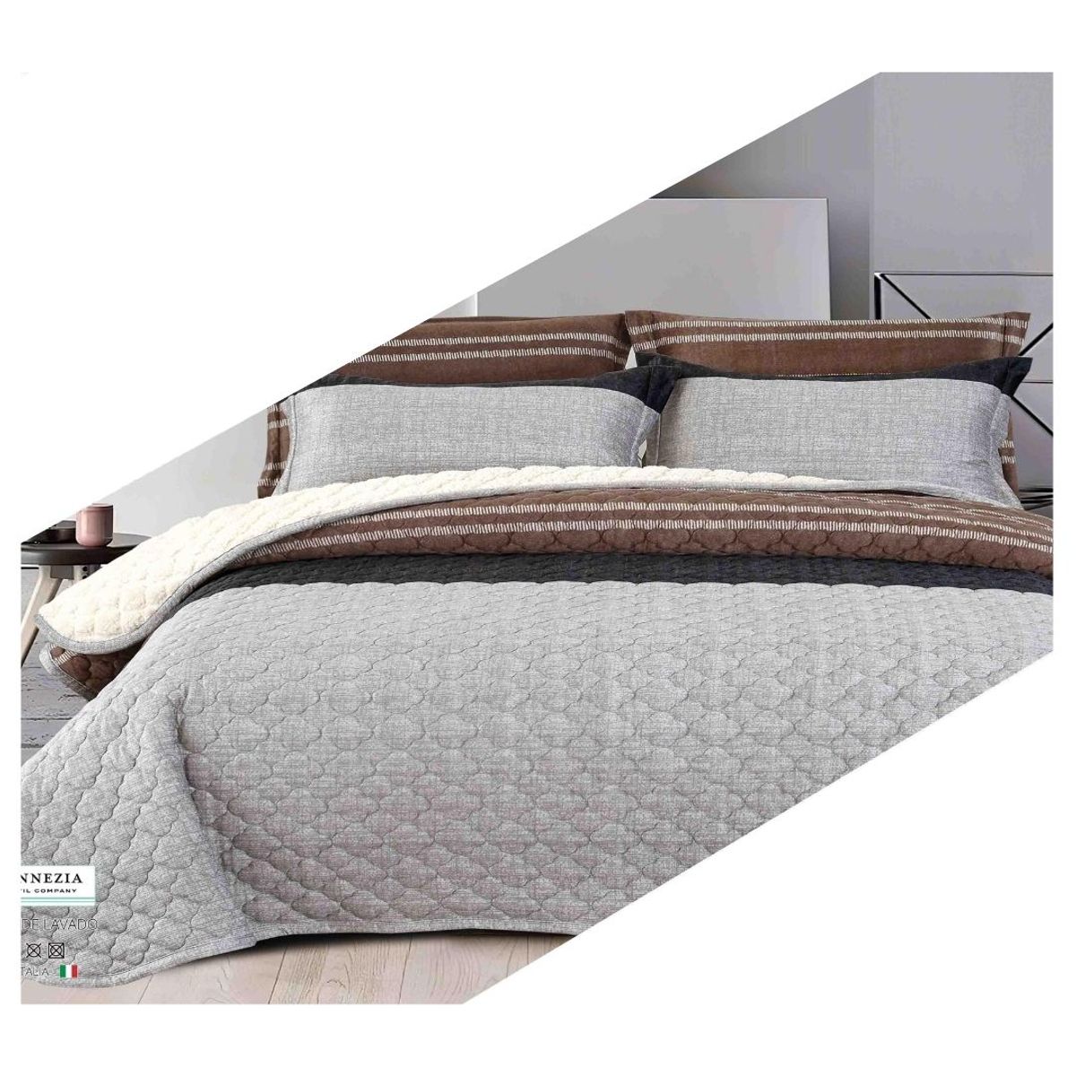 VENEZIA - CUBRECAMA VICENZA CON CARNERO DE 2 PLAZAS