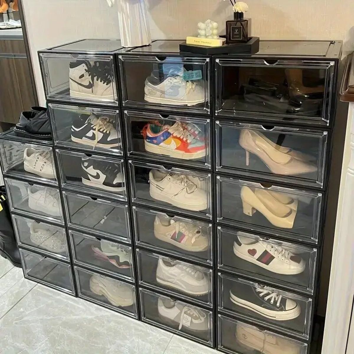 GENERICO - ORGANIZADOR ACRILICO ZAPATILLAS TRANSPARENTE