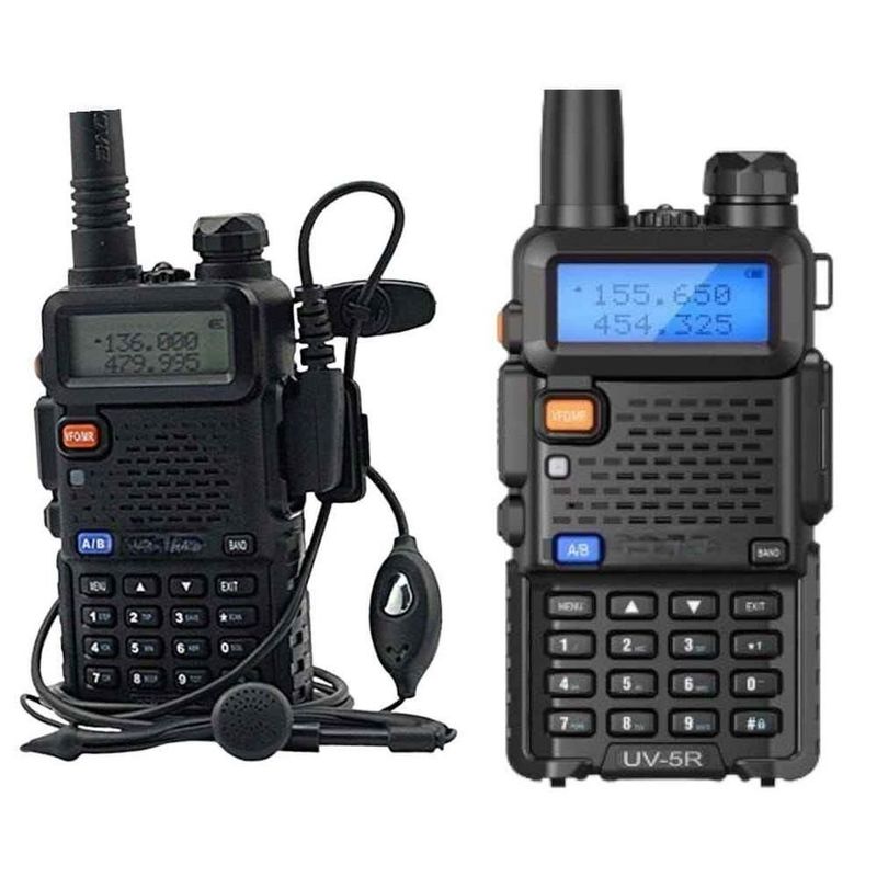 PREMIUM - Kit de Radios Walkie Talkie Con Pantalla UV-5R 2 Bandas 128 Canales