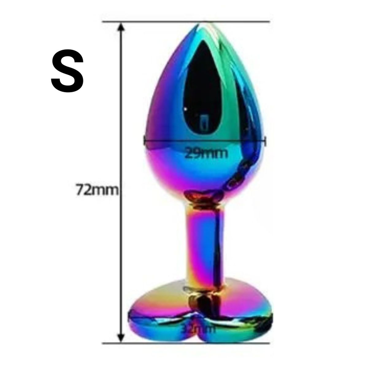 DR PINKY - Plug Anal Small Dilatador Talla S Consolador de Aluminio Tornasolado