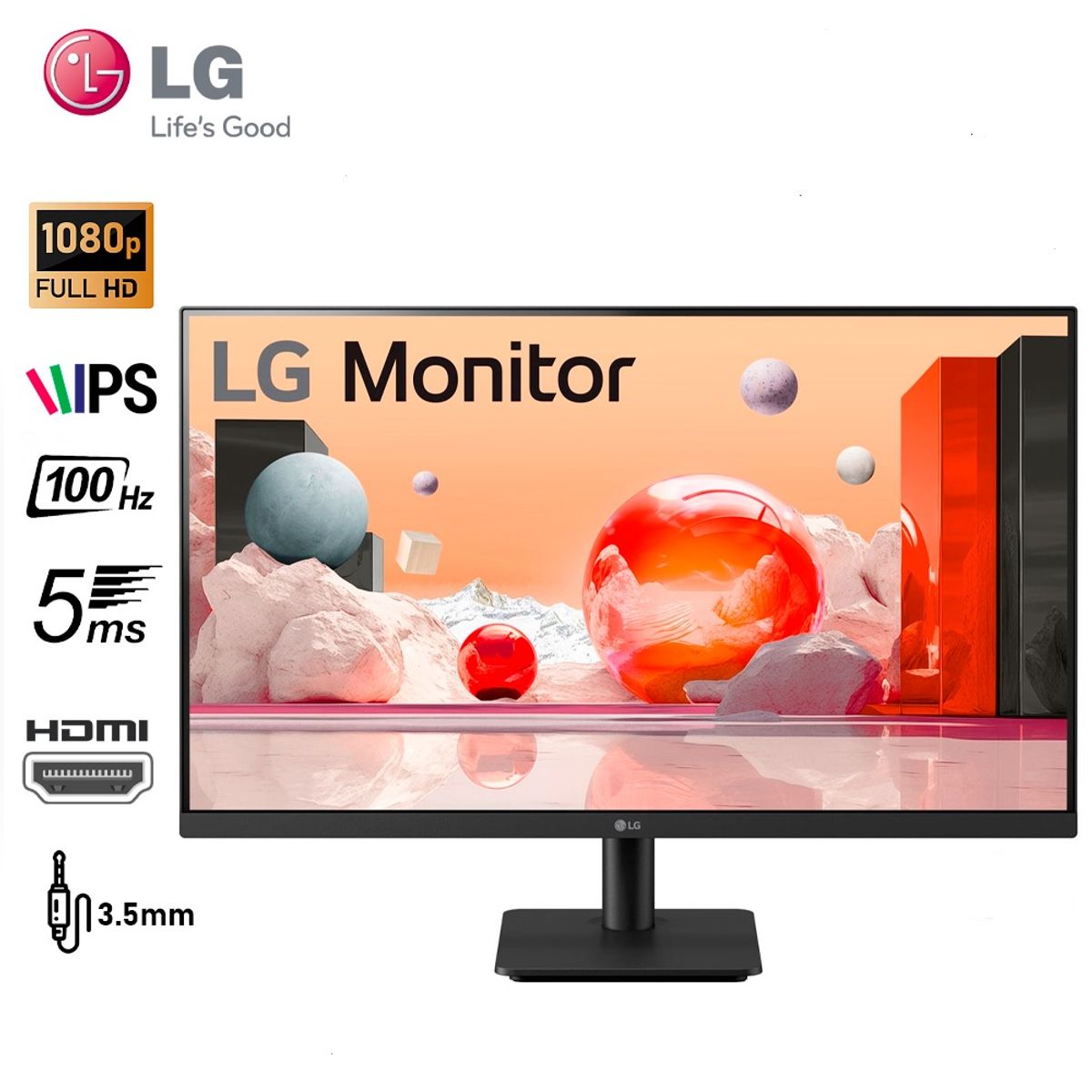 LG - Monitor Gamer LG 27MS500-B 27" Full HD IPS 100HZ 1920x1080 Plano HDMI