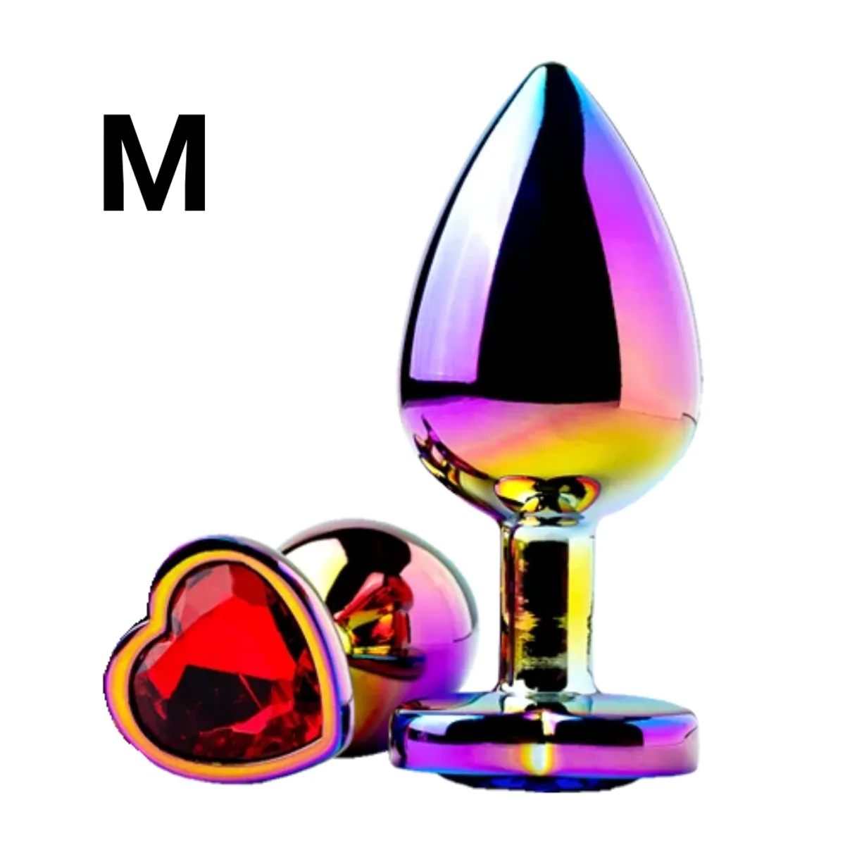 DR PINKY - Plug Anal Dilatador Talla M Consolador de Aluminio Tornasolado