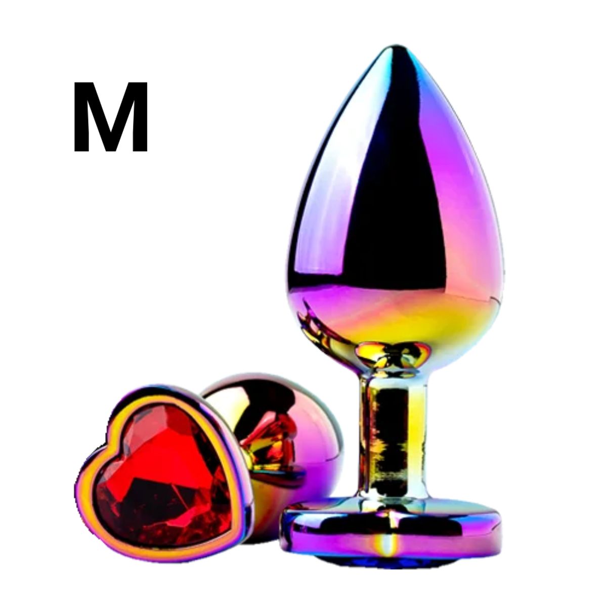 DR PINKY - Plug Anal Dilatador Talla M Consolador de Aluminio Tornasolado