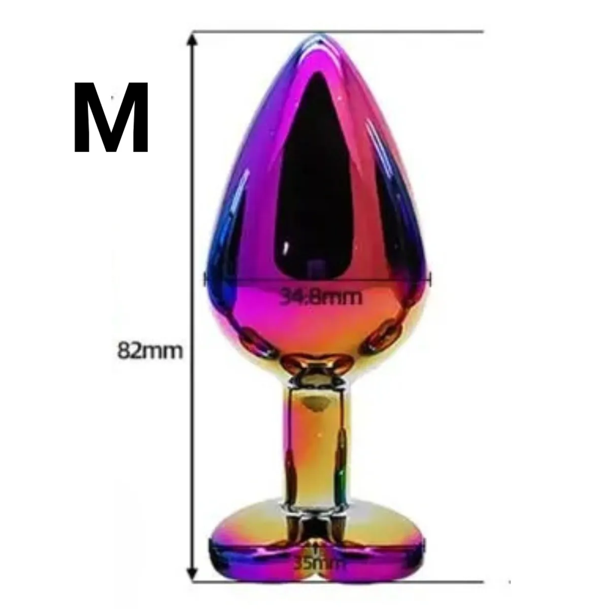 DR PINKY - Plug Anal Dilatador Talla M Consolador de Aluminio Tornasolado