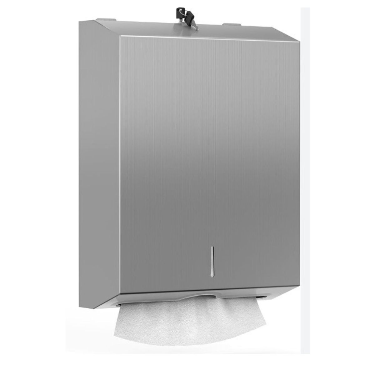 GENERICO - Dispensador de Papel Toalla para hojas interfoliadas de Acero Inoxidable