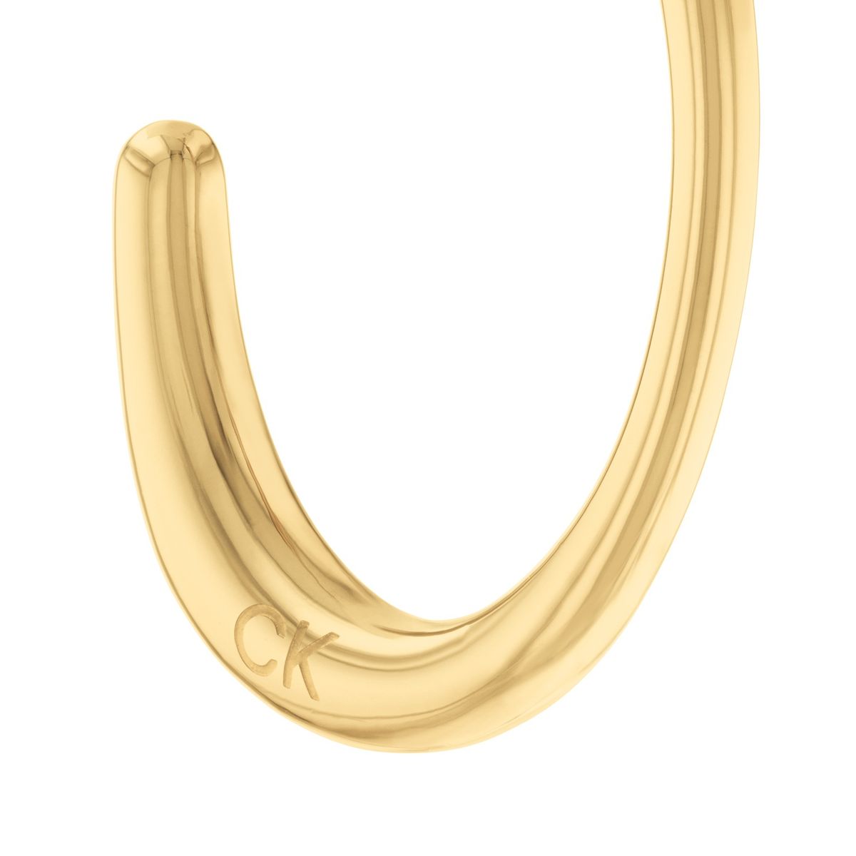 CALVIN KLEIN - Aretes de acero inoxidable dorado