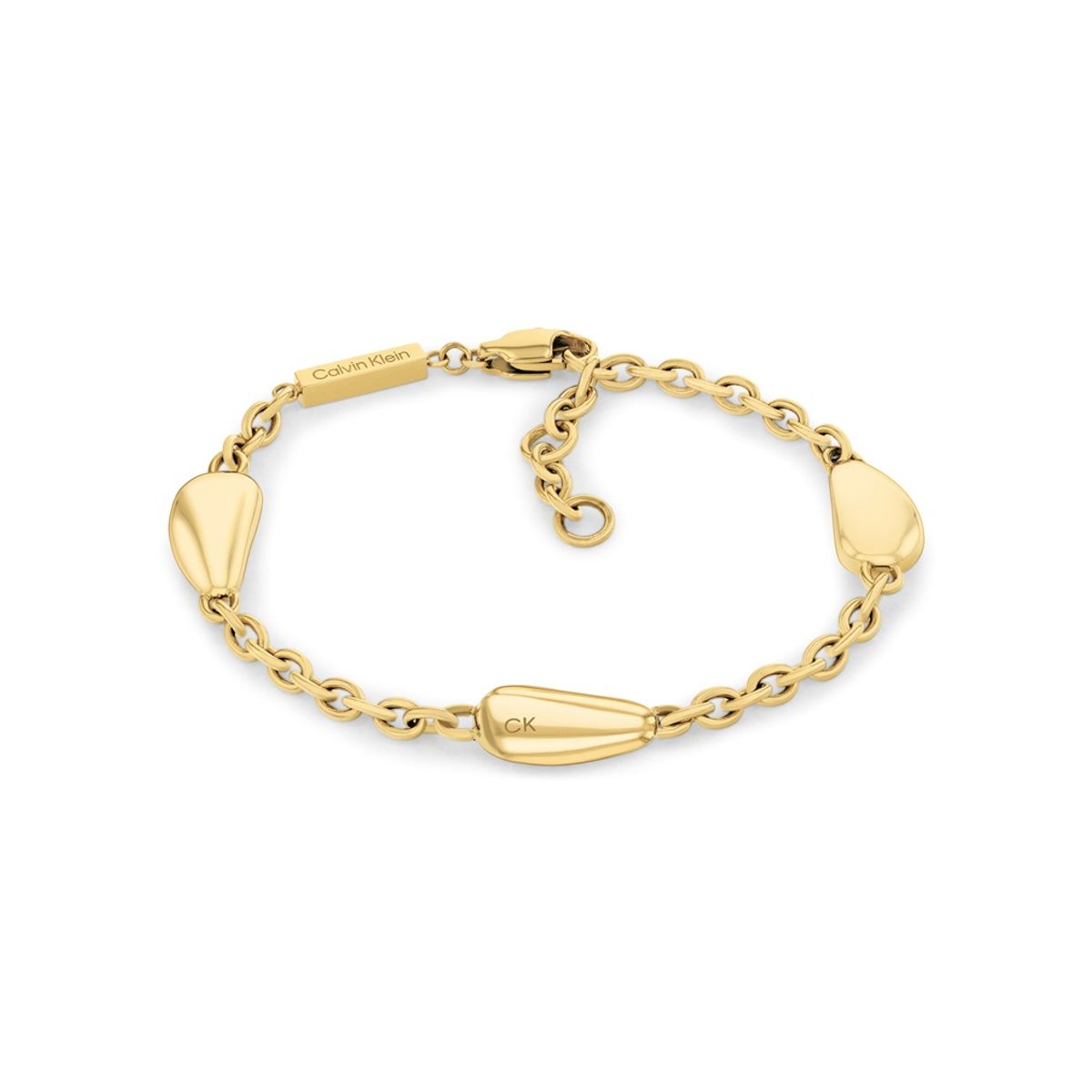 CALVIN KLEIN - Pulsera dorada de acero inoxidable