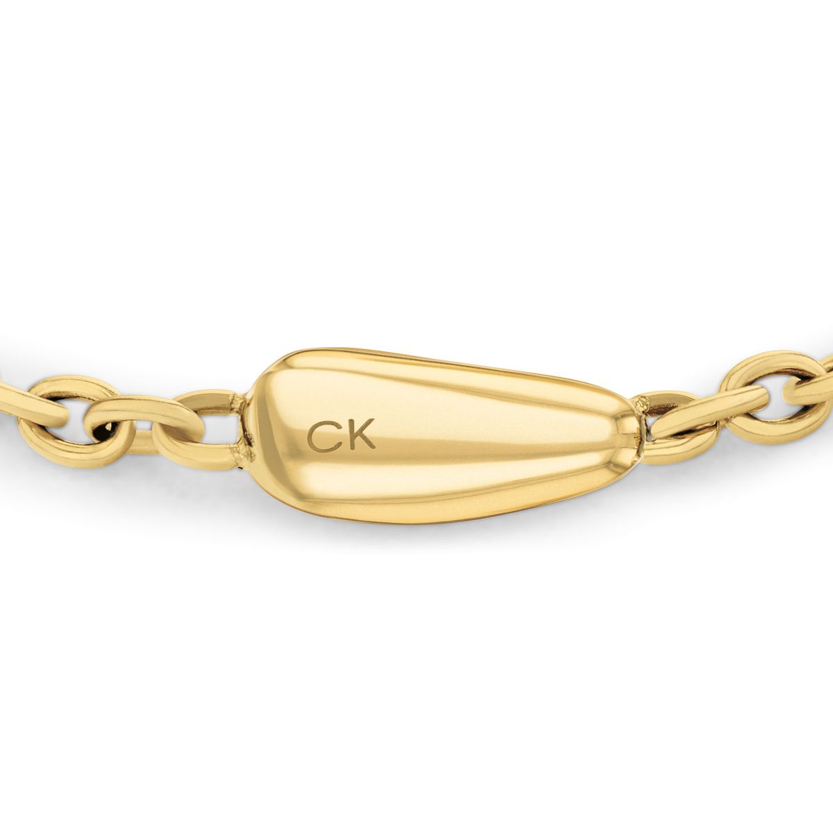 CALVIN KLEIN - Pulsera dorada de acero inoxidable