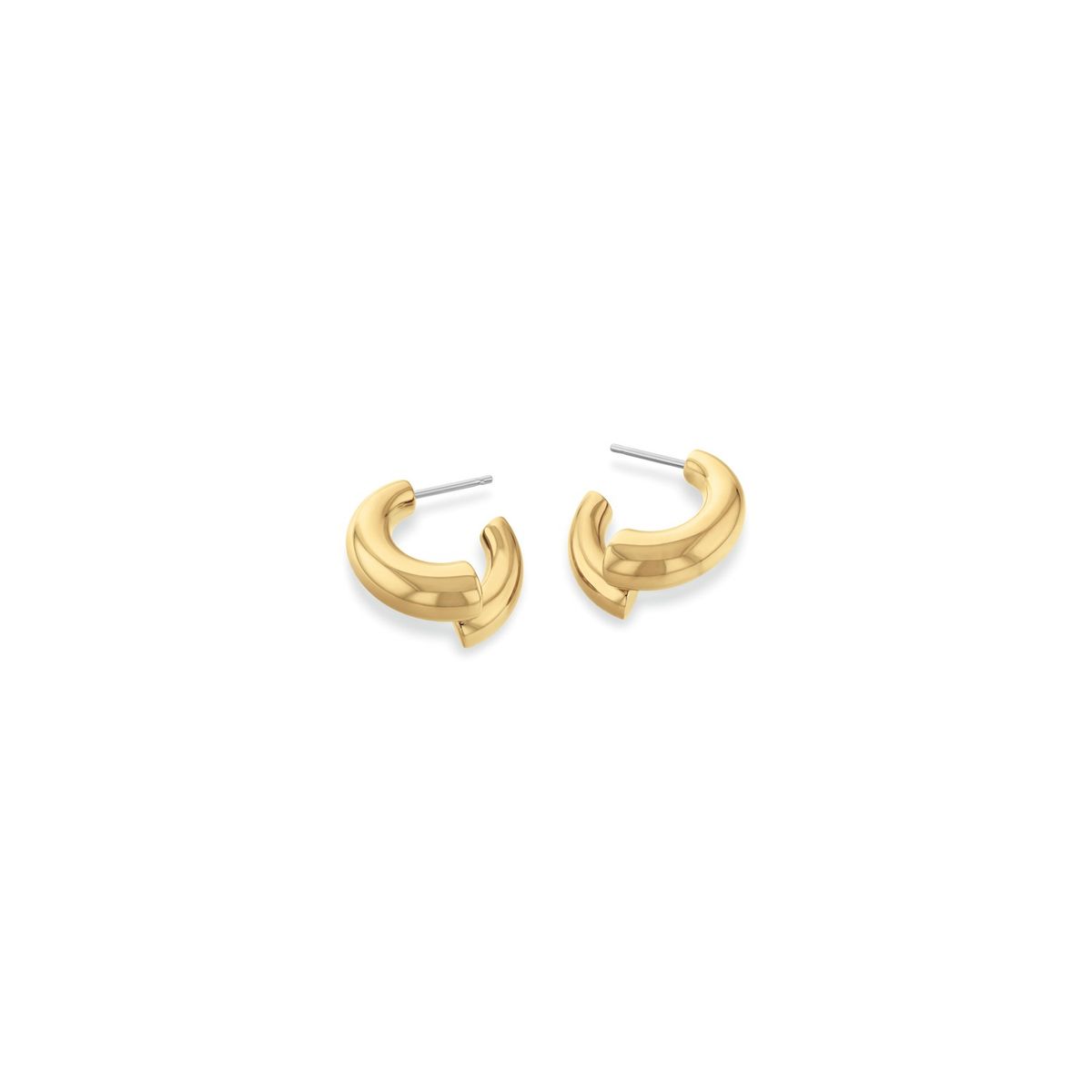 CALVIN KLEIN - Aretes de acero inoxidable dorado