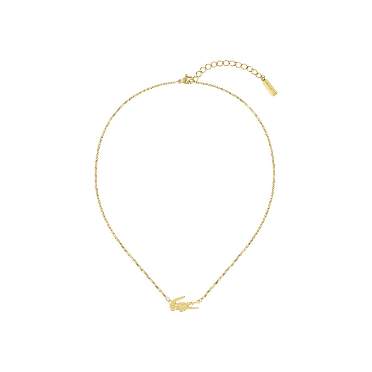 LACOSTE - Collar dorado de mujer en forma de cocodrilo