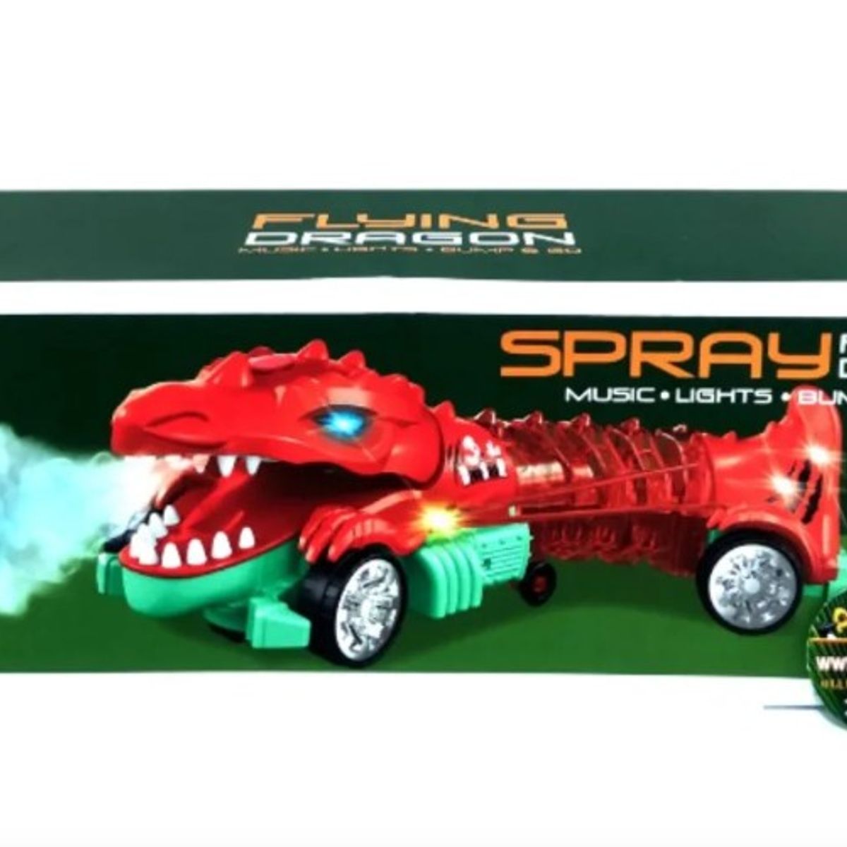 GENERICO - Carro Dragon A Rotación Para Niños Con Luz Sonido y Humo