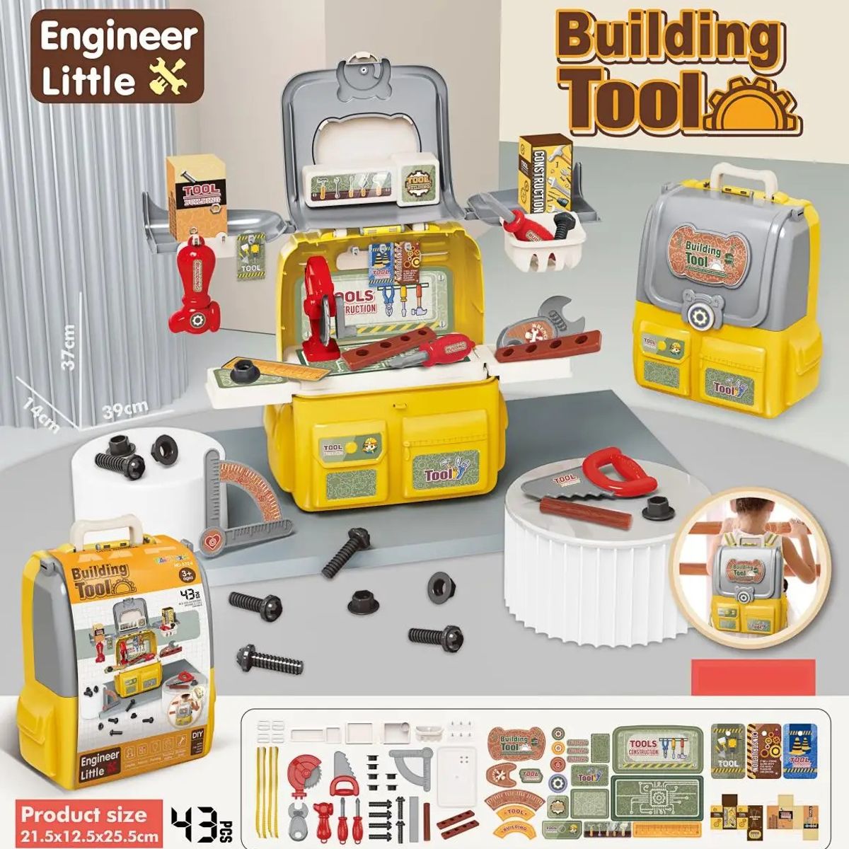 GENERICO - MOCHILA  BELLEZA  INCLUYE 40 ACCESORIOS