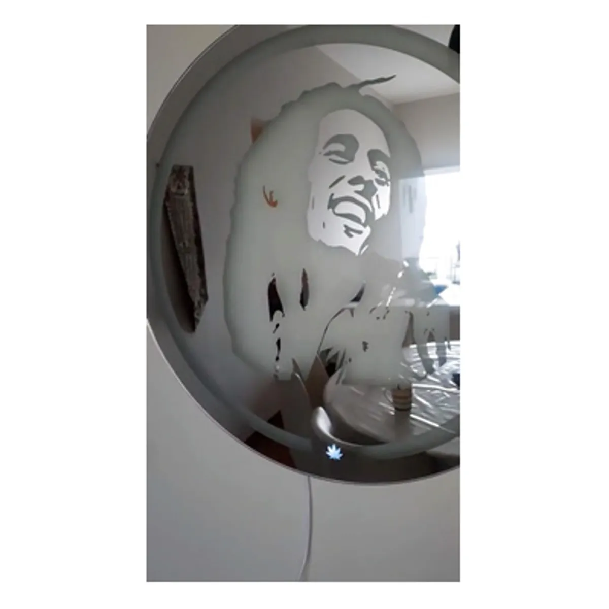 GENERICO - Espejo Bob Marley con Luz Led Calida 55 cm