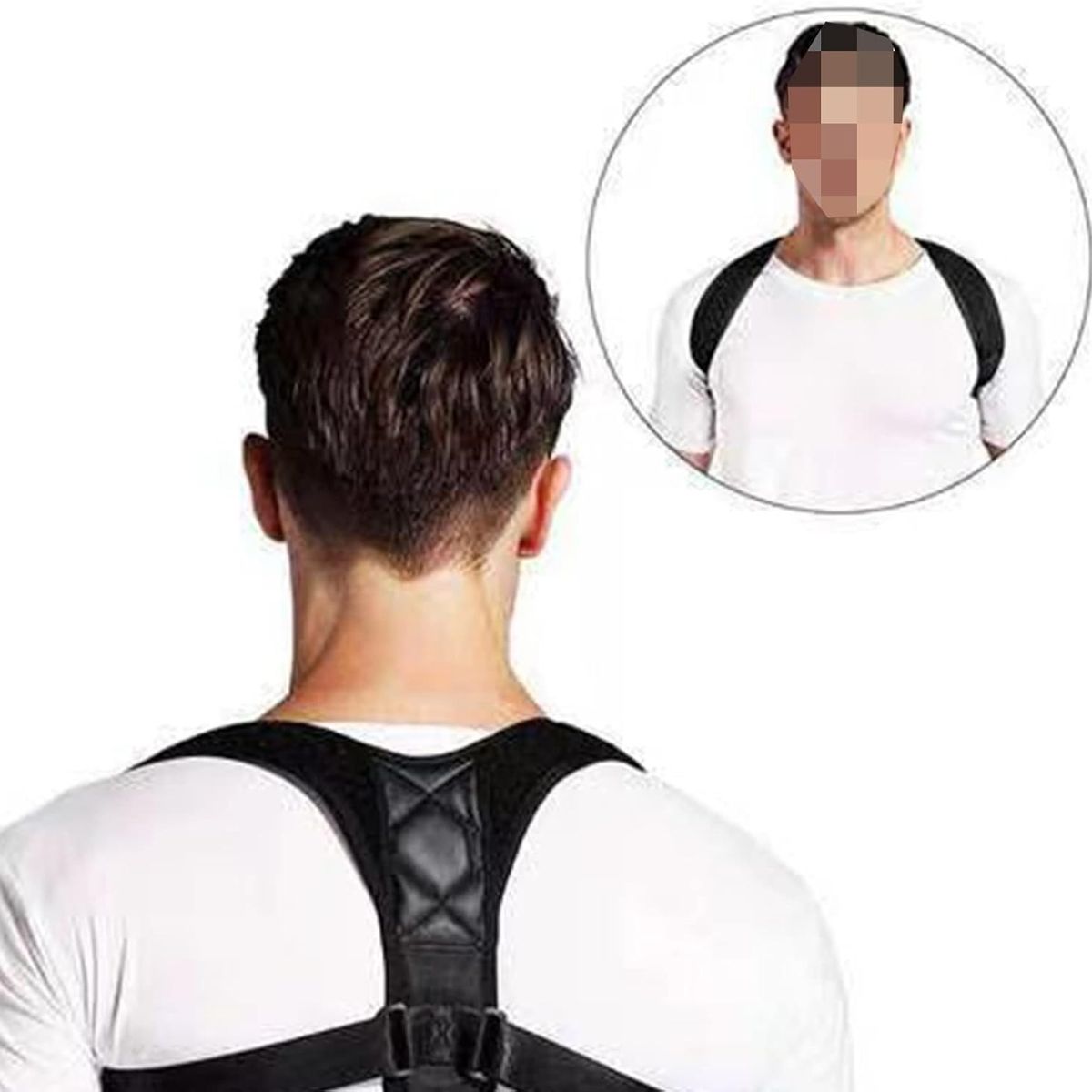 GENERICO - Faja Corrector Postura de Espalda Ajustable Neopreno Jorobado Soporte