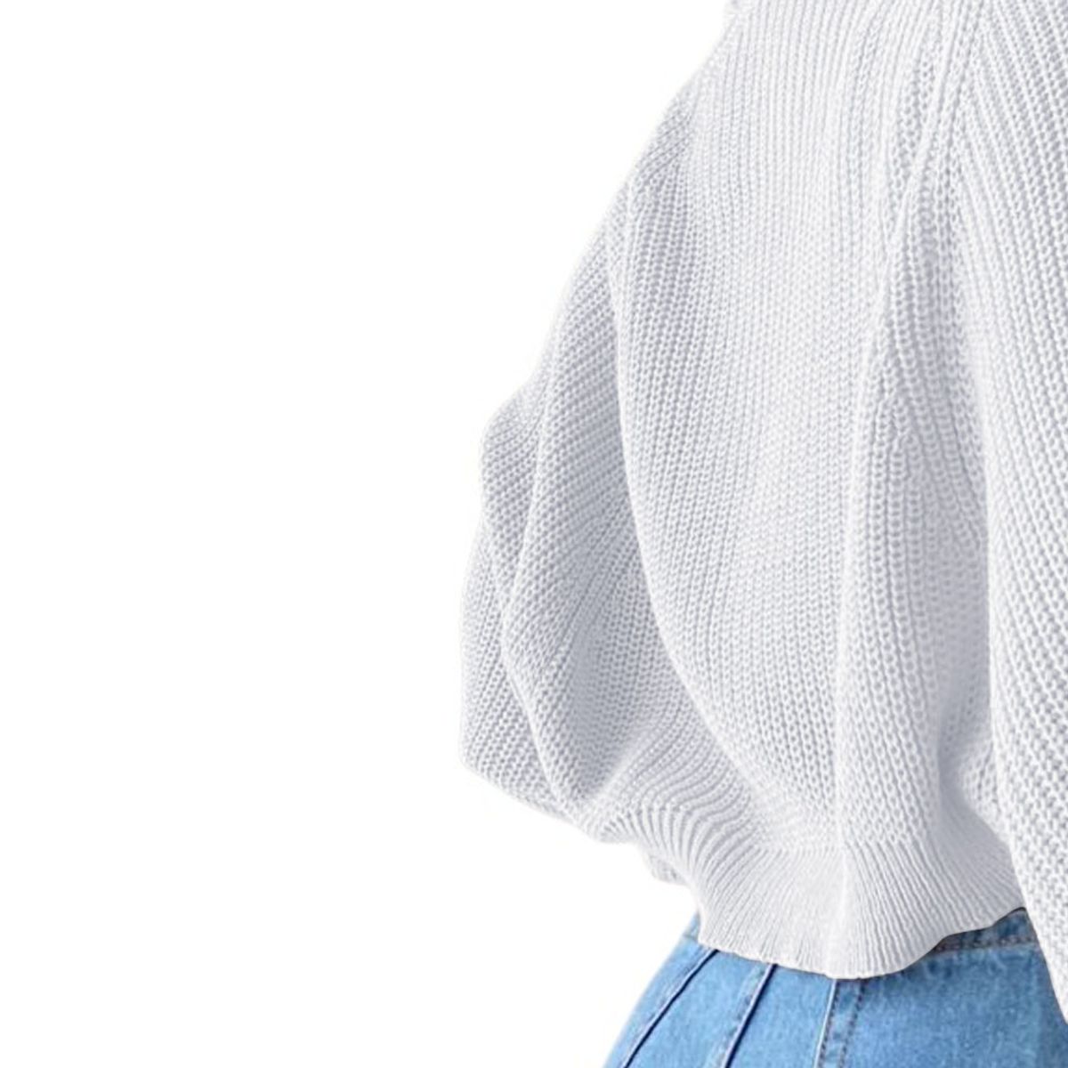 GENERICO - Sueter Mujer Hilo Mlarga Abierto 359G-21 Color Blanco