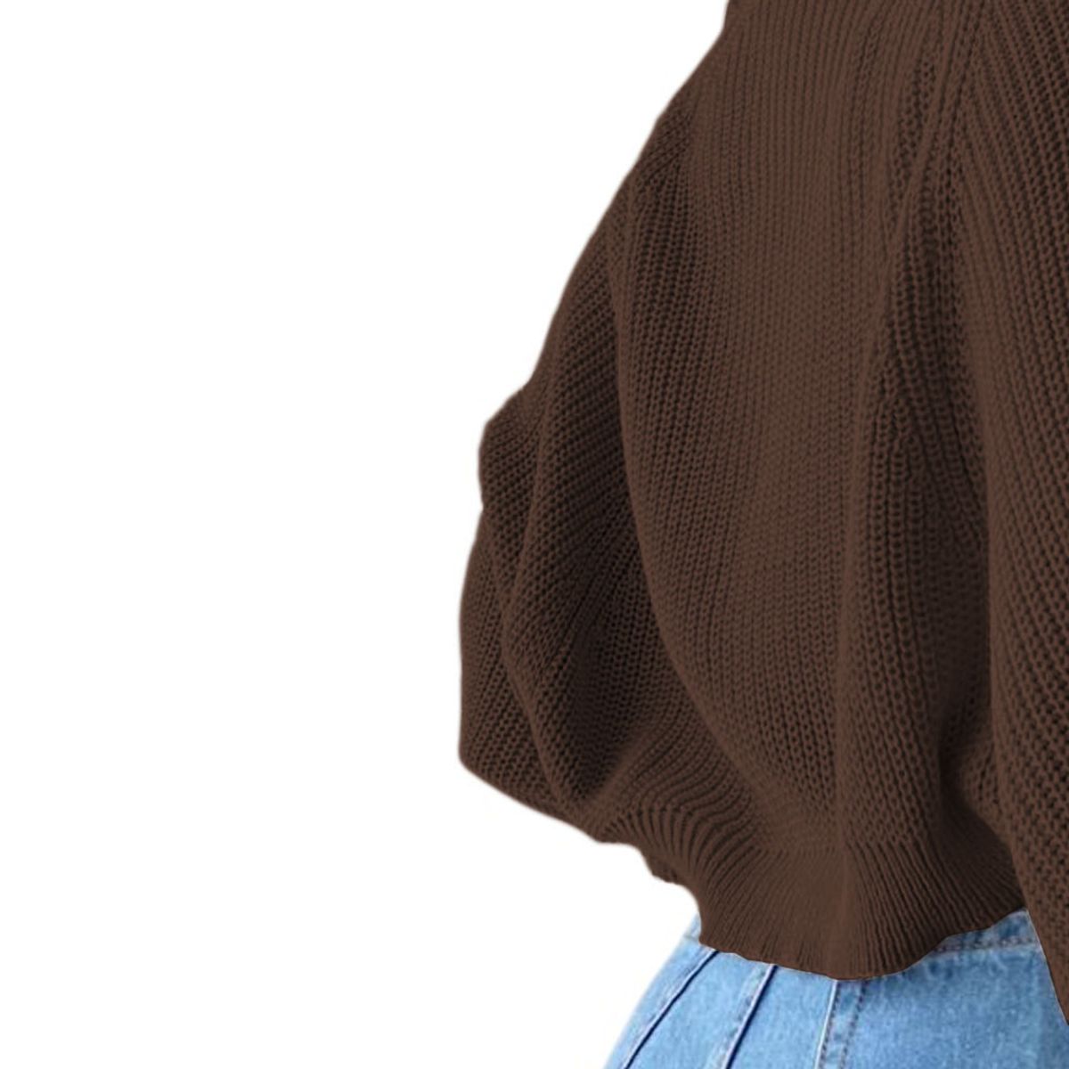 GENERICO - Sueter Mujer Hilo Mlarga Abierto 359G-21 Color Marron