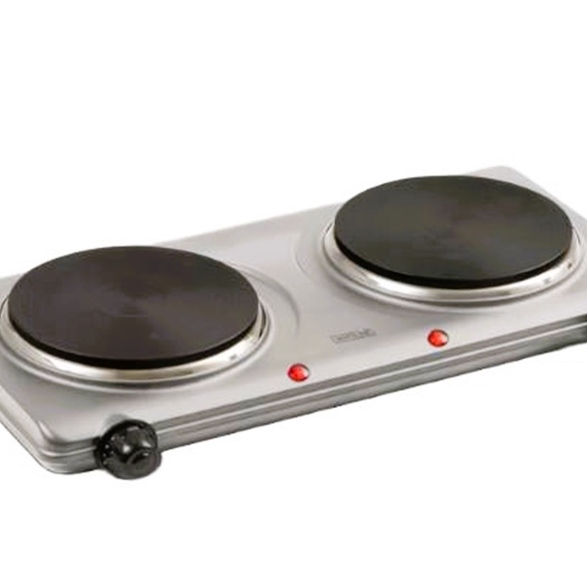 WHITELINE - Cocina Eléctrica de 2 hornillas Portátil Encimera Whiteline