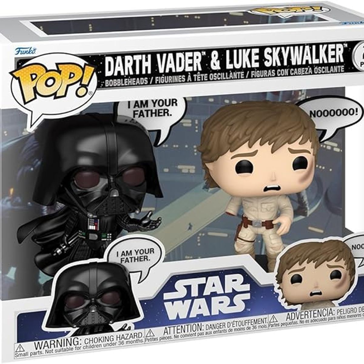 FUNKO - Pop Darth Vader y Luke Skywalker Star Wars