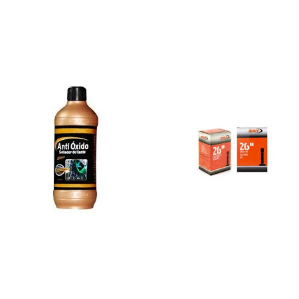 CST - 2 CAMARAS CST 26 + LÍQUIDO ANTIPONCHAZOS PARA BICICLETA