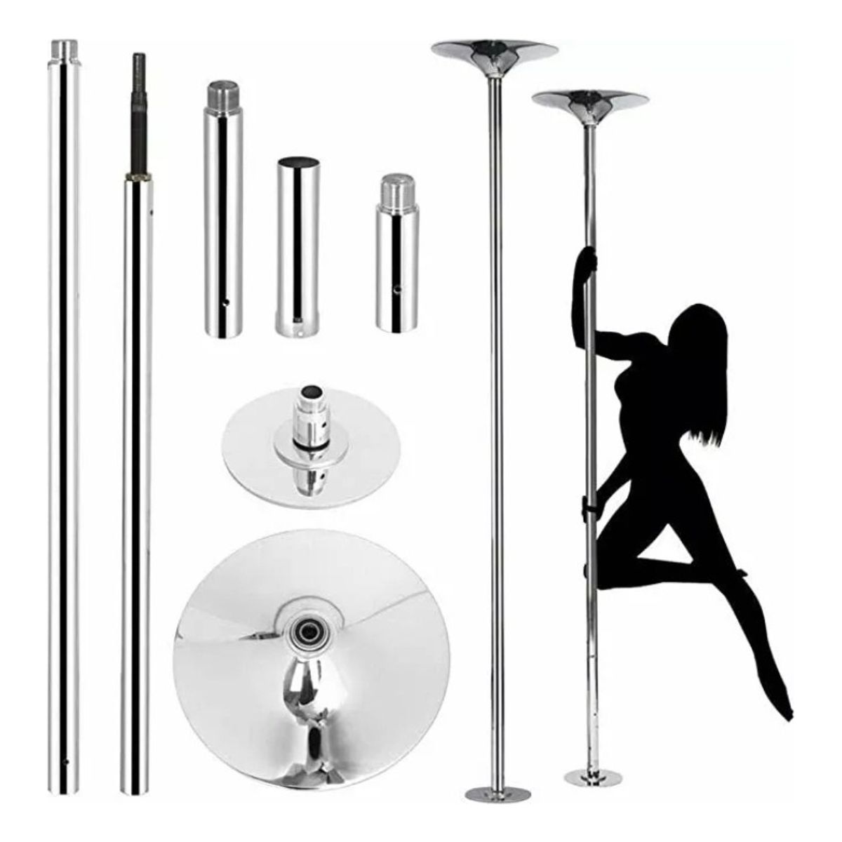 EASY FIT - Barra Profesional Pole Dance Fitness Portátil Fijo-giratorio