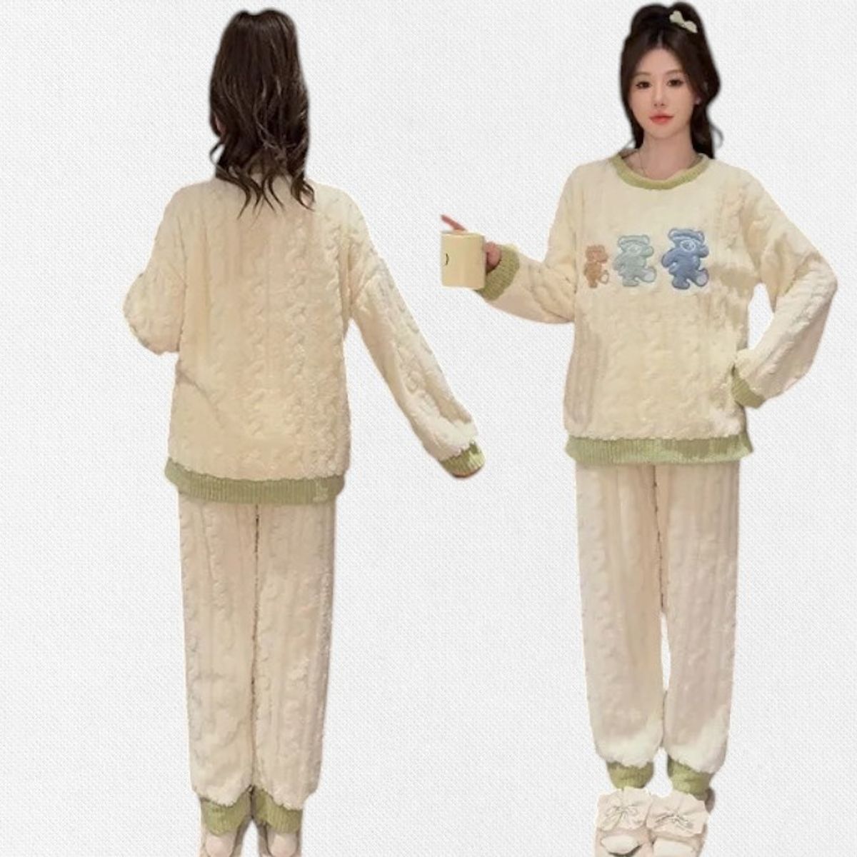 GENERICO - PIJAMA DE LANA INVIERNO COMPLETA