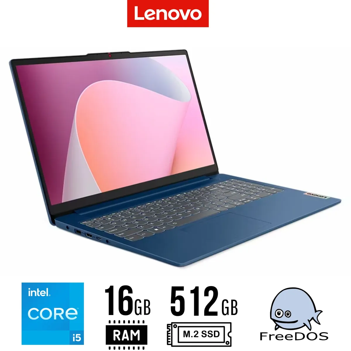 LENOVO - Laptop Lenovo IDEAPAD SLIM 3 15IAH8 intel Core i5 12va Gen Ram 16GB SSD 512 15.6 FHD FreeDos