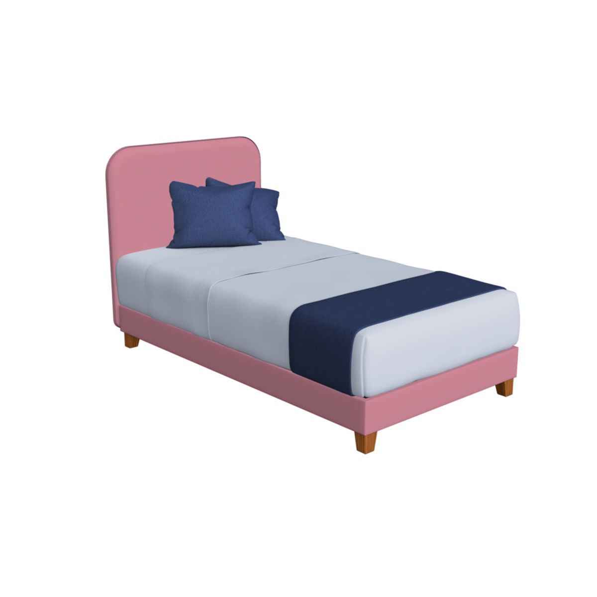 MUEBLES MACRUMO - Cama Montesorri Tapizada Evolutiva Desarmable Premium de 2plz Rosado