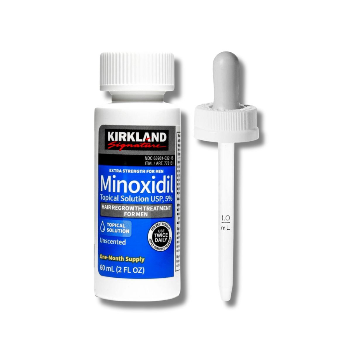 KIRKLAND - Minoxidil Kirkland 5% 60ml Crecimiento Vello Facial
