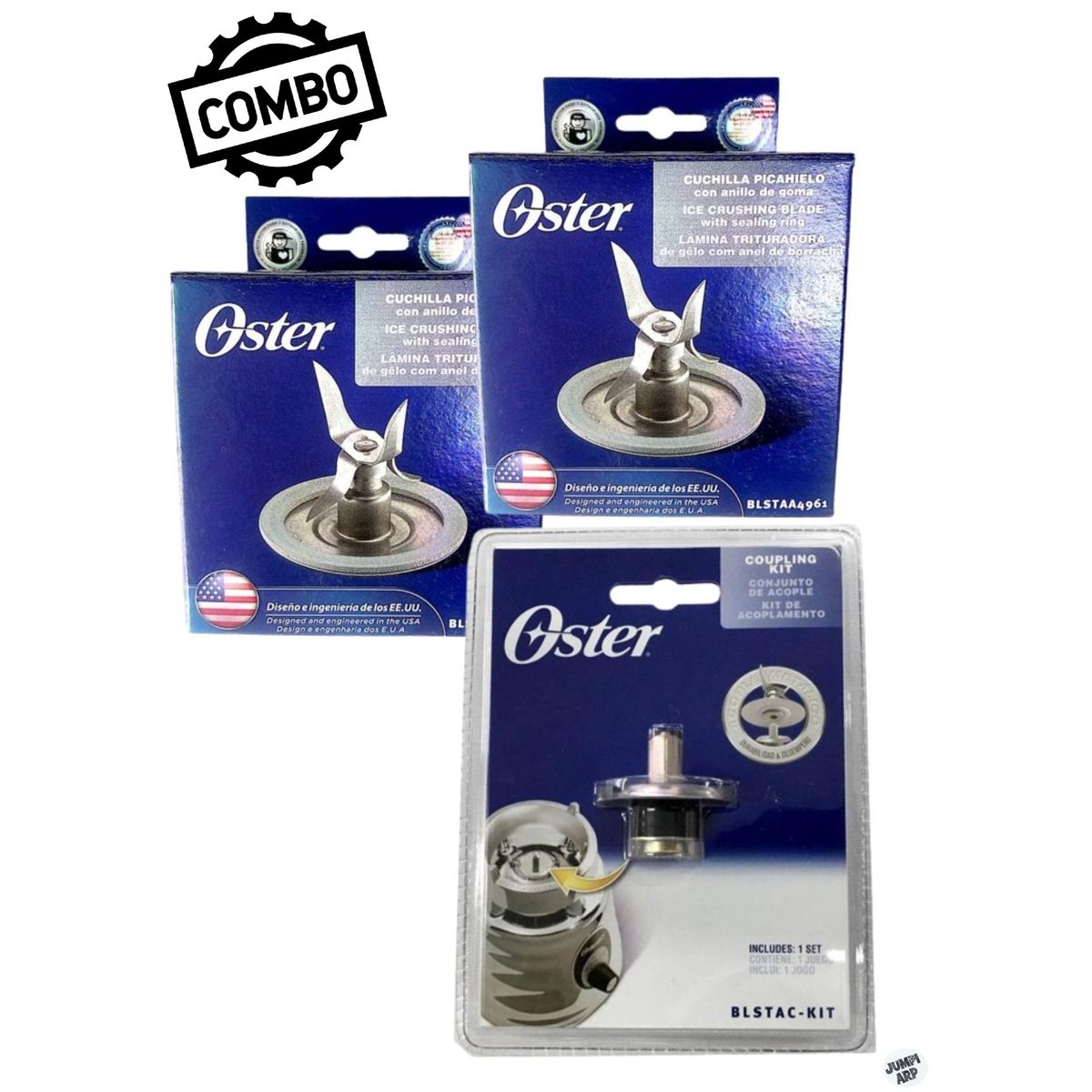 OSTER - Combo Oster 2Cuchilla Blstaa4961+Acople Blstac-kit
