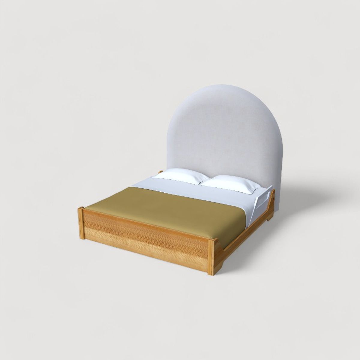 MUEBLES MACRUMO - Cama Tapizada Lyon Premium de 2plz Color Beige Tela antifluido