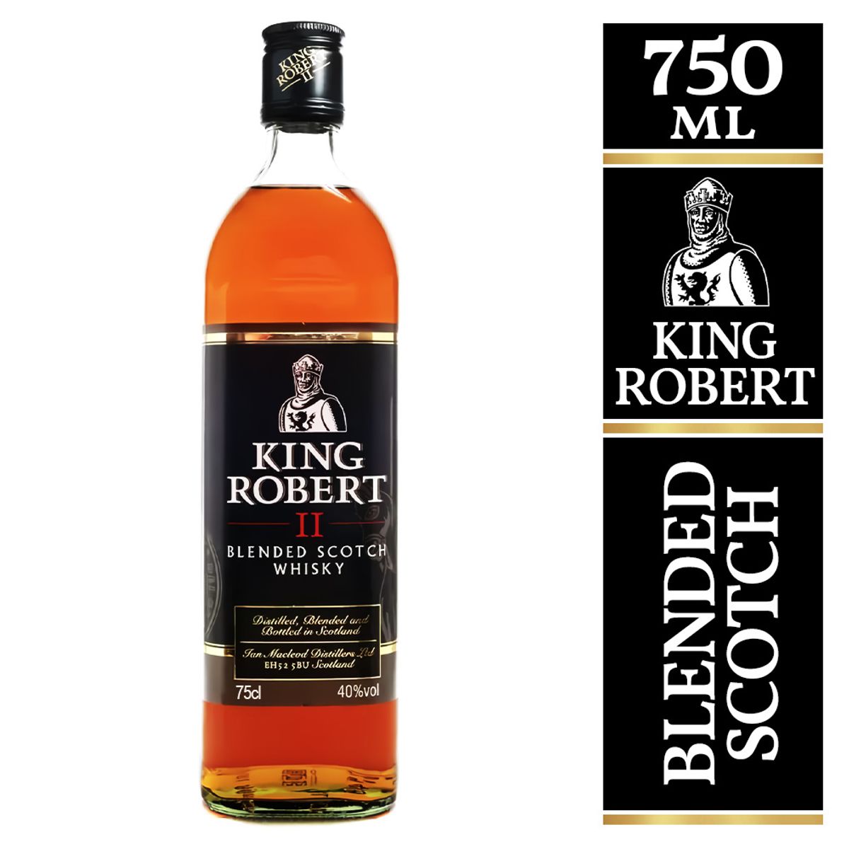 GENERICO - Whisky King Robert II Botella 750 ML