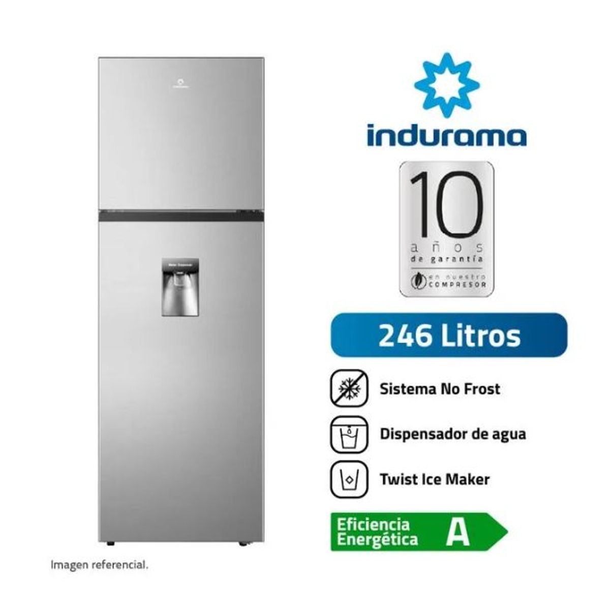 INDURAMA - Refrigeradora Indurama 246L RI-389DI Croma