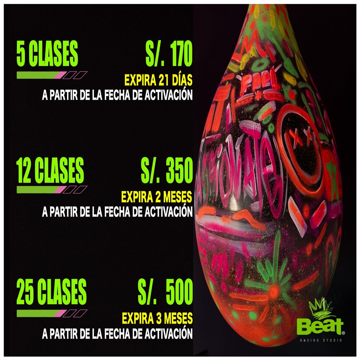 BEAT BOXING STUDIO - Gift Card Digital Membresía 25 Clases