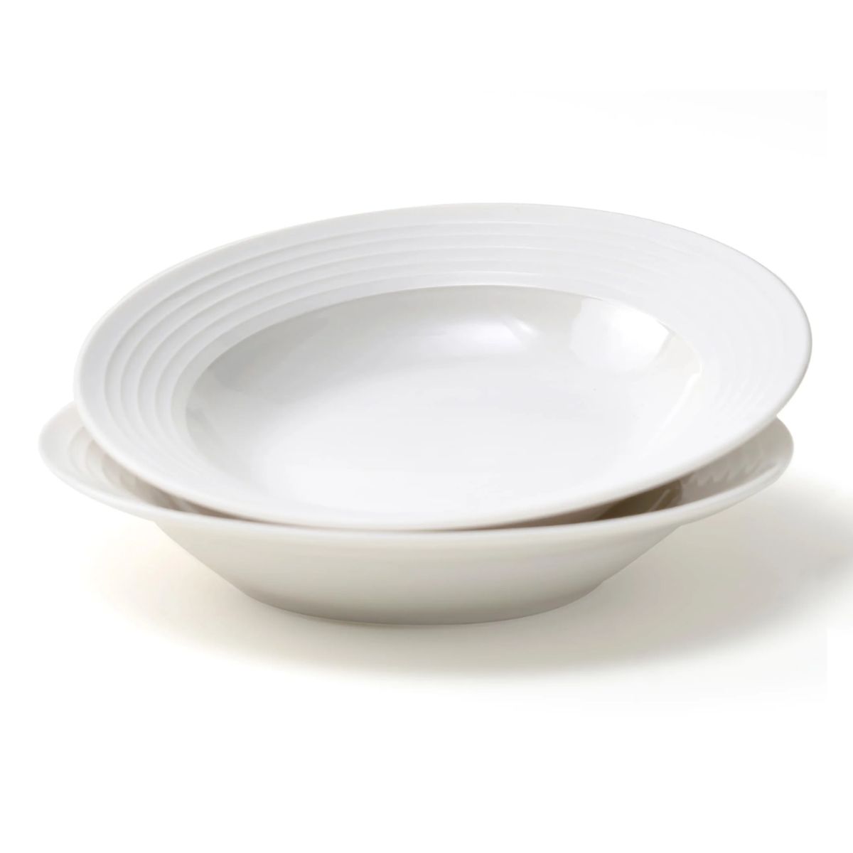 INSPIRA - Set 2 Platos Hondo de Cerámica para Sopa 24 cm