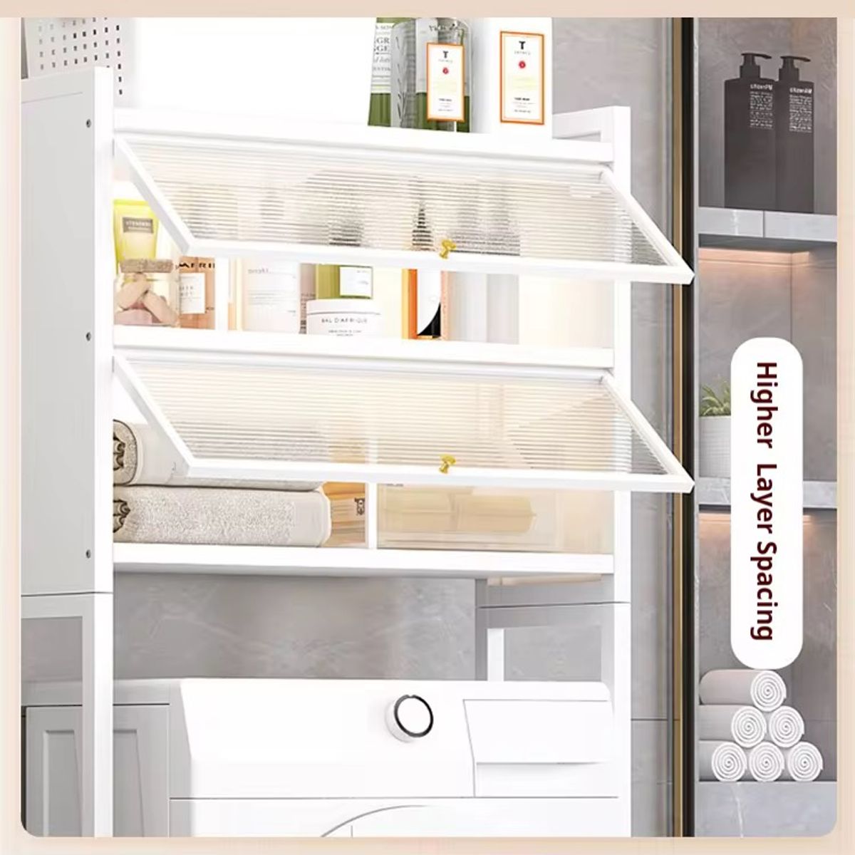 GENERICO - ORGANIZADOR DE LAVANDERIA 2 NIVELES BLANCO