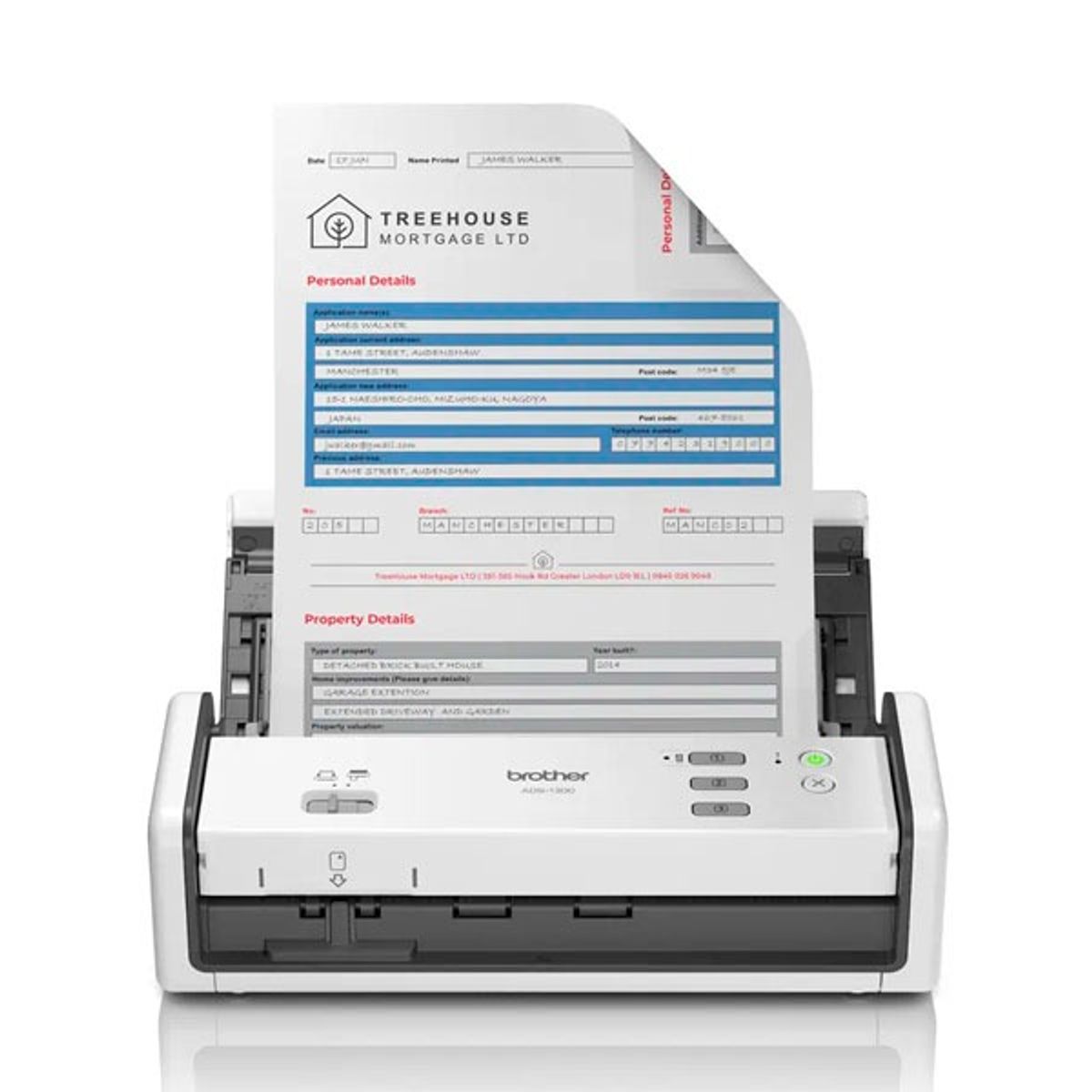 BROTHER - Escáner Brother ADS-1300 compacto Rapido y doble cara