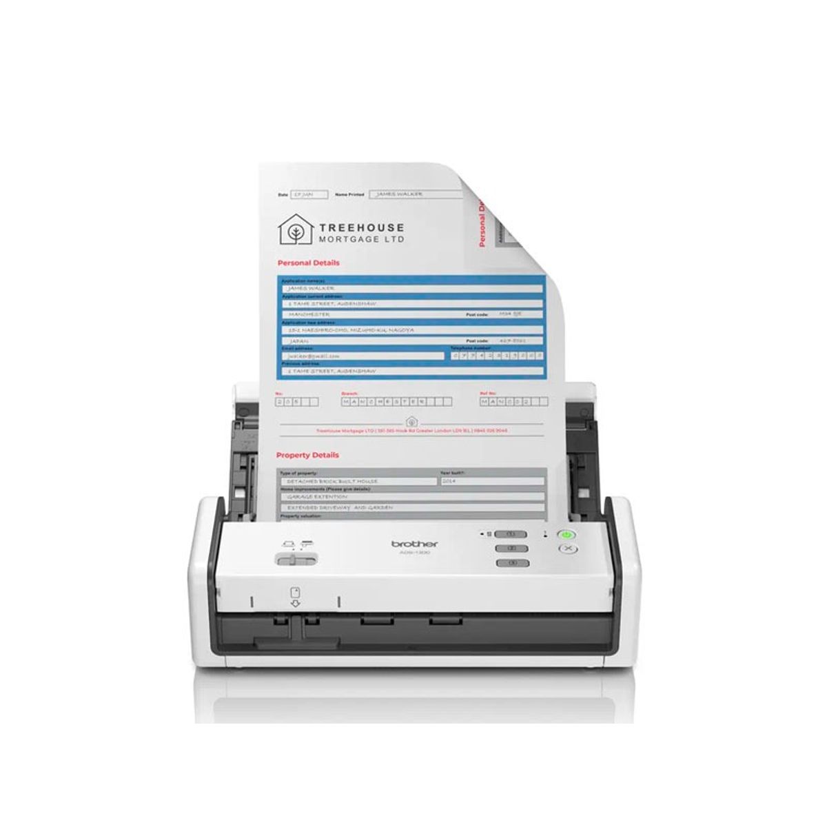 BROTHER - Escáner Brother ADS-1300 compacto Rapido y doble cara