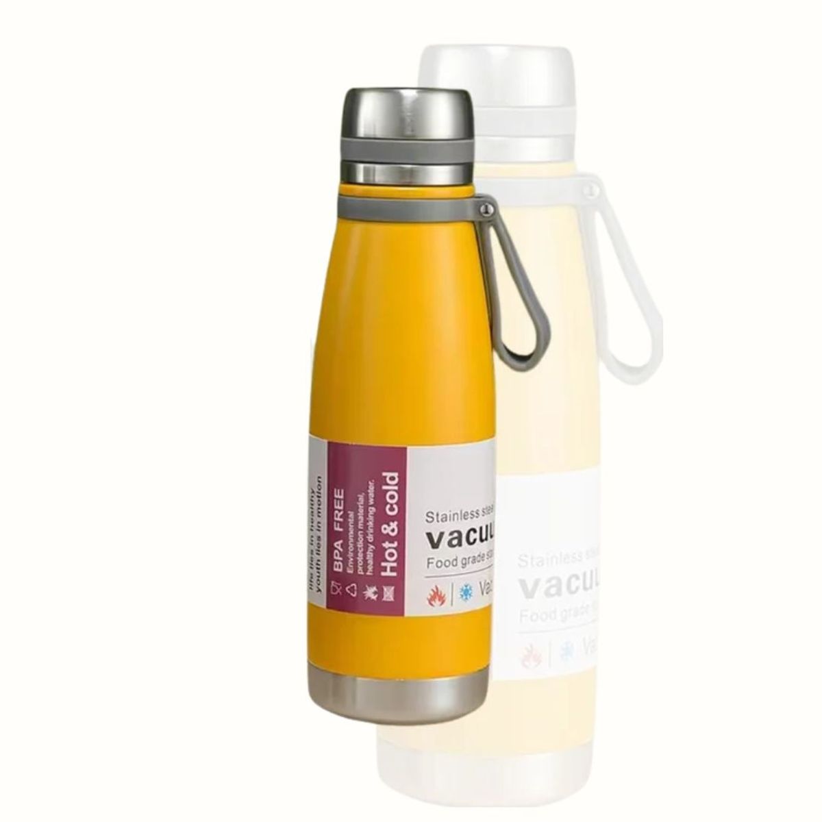 GENERICO - Botella Termica De Acero Inoxidable 1L Amarillo