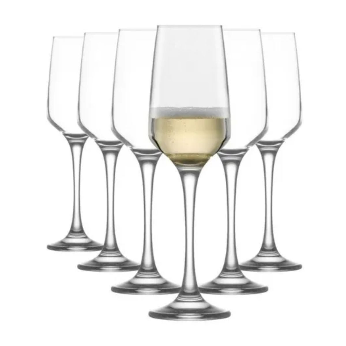 INSPIRA - Set de 6 Copas para Champagne Base Ancha 227 ml