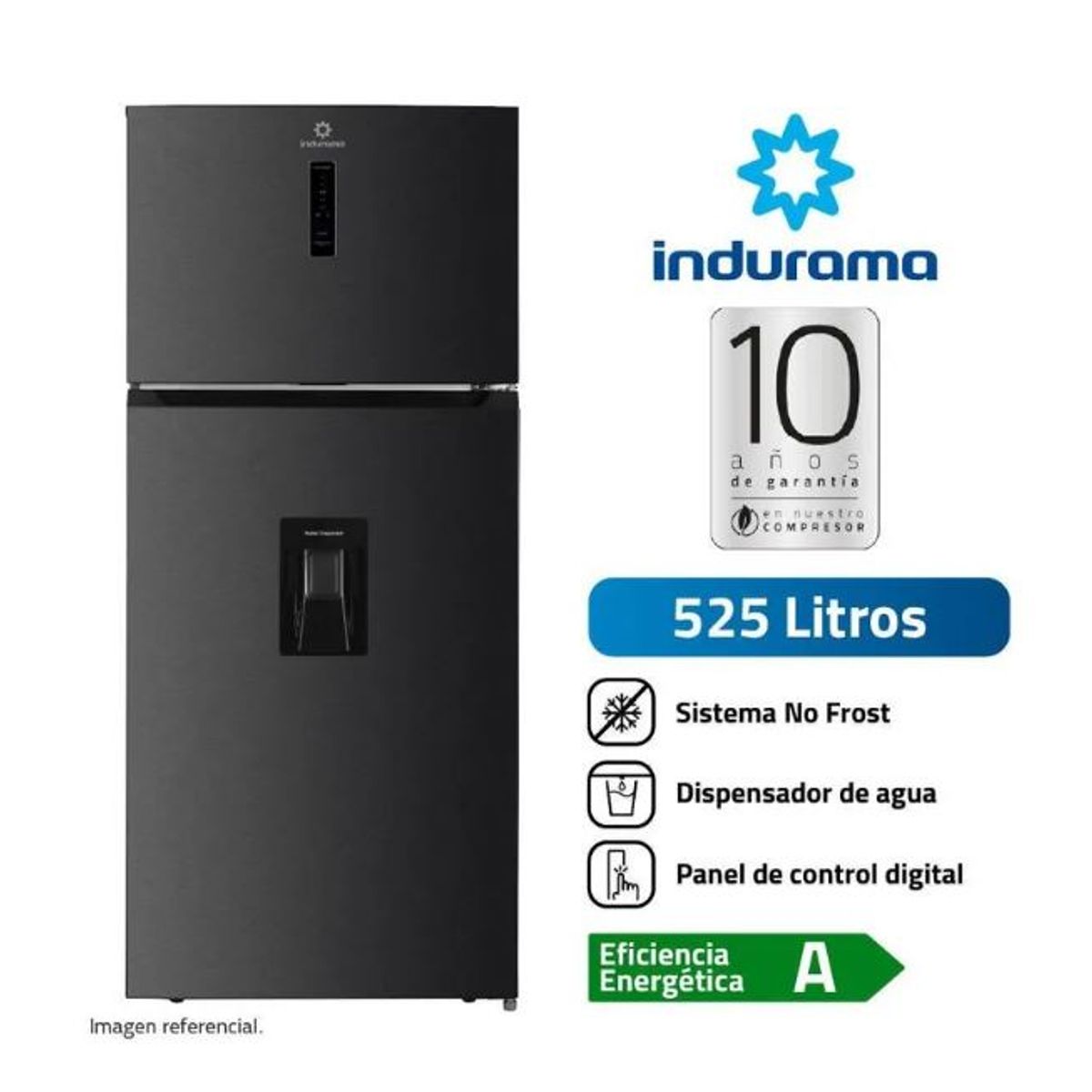INDURAMA - Refrigeradora Indurama 525L RI-578DN Negro