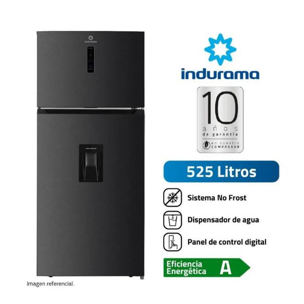 INDURAMA - Refrigeradora Indurama 525L RI-578DN Negro