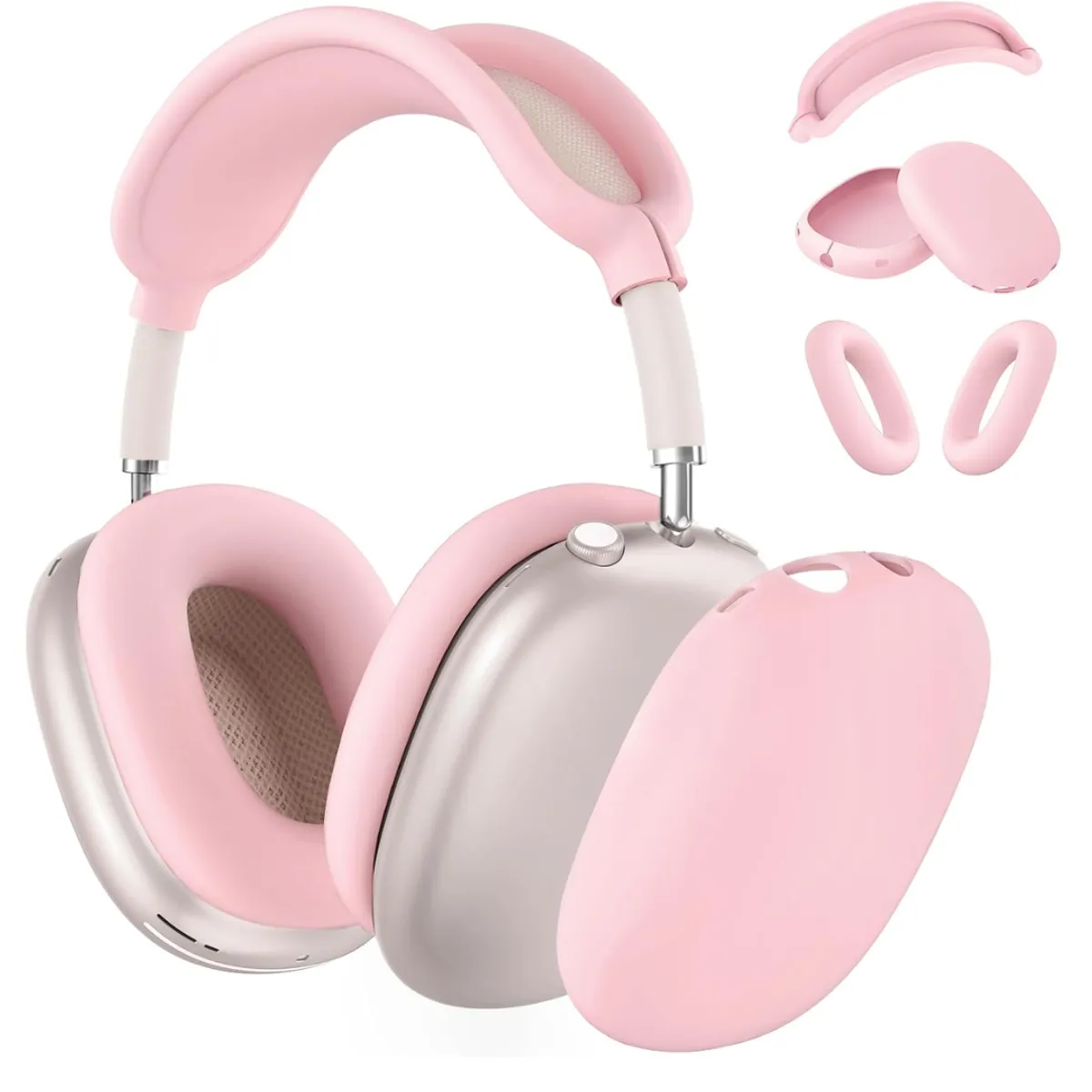 GENERICO - Case Funda Protector de silicona Para Apple AirPods Max Wireless ROSADO