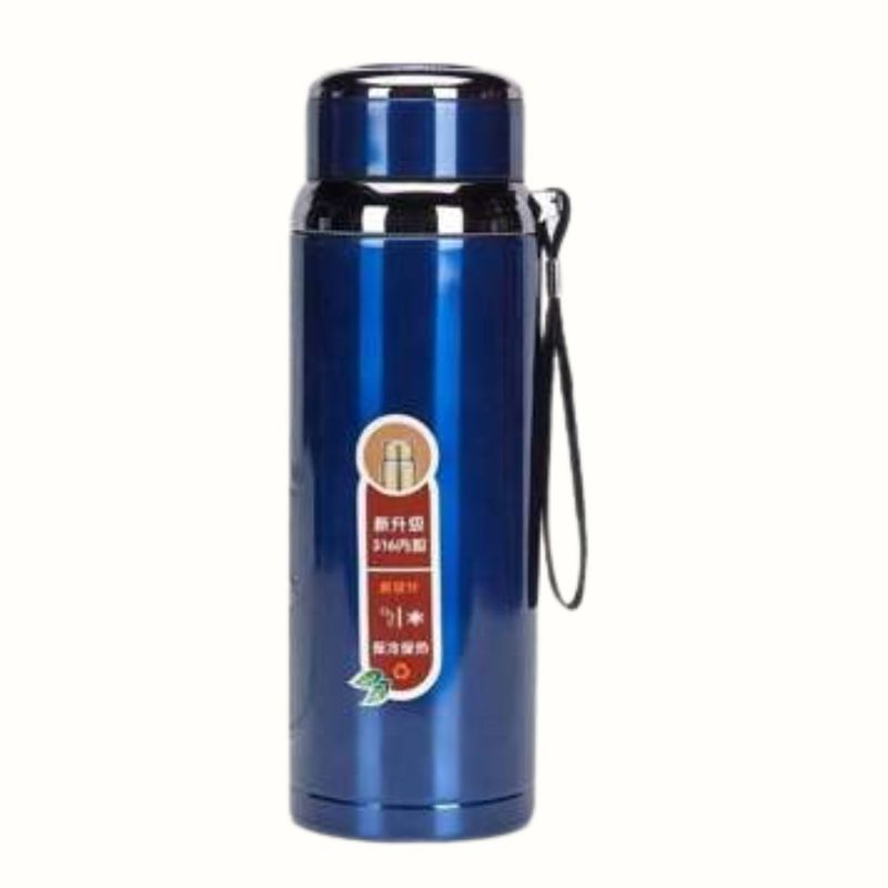 GENERICO - Botella Termica De Acero Inoxidable 600ML Azul