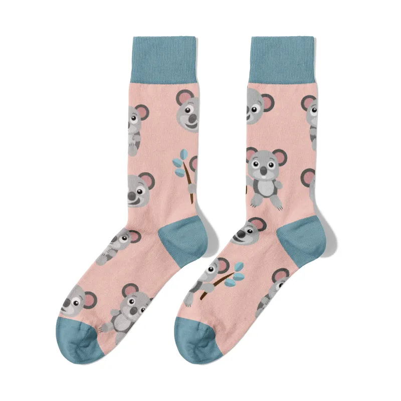 BILLY BROWN - Medias Koala Coloridos con Diseño Unisex 1 Par