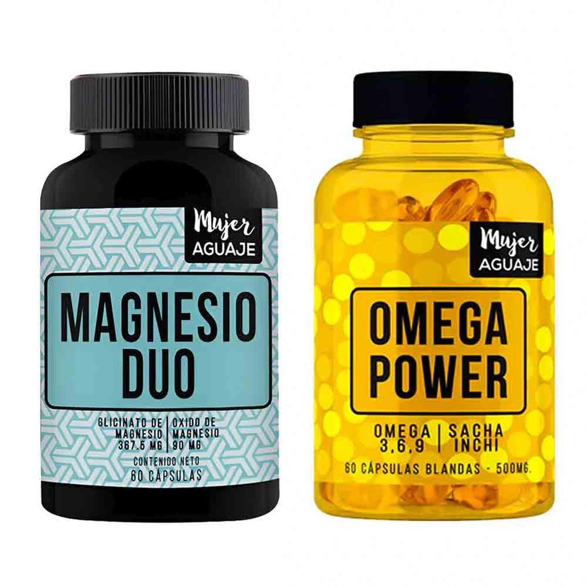 MUJER AGUAJE - Magnesio Duo + Omega Power Cápsulas Mujer Aguaje